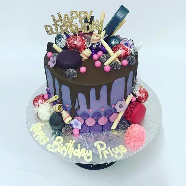 Smooth Purple and Pink Overload Cake