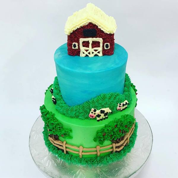 Three Tier Farm Cake