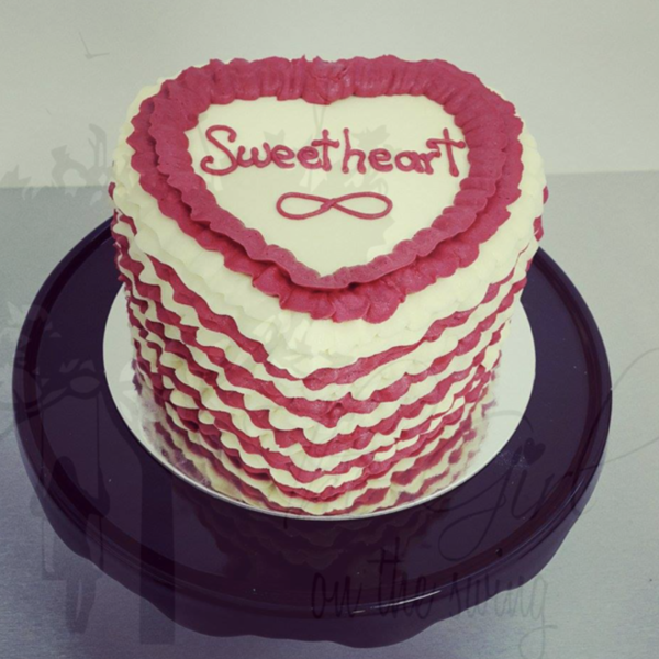 Sweetheart Frills Cake