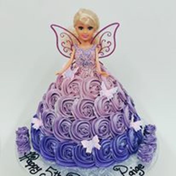 Purple Ombre Roses Fairy Cake