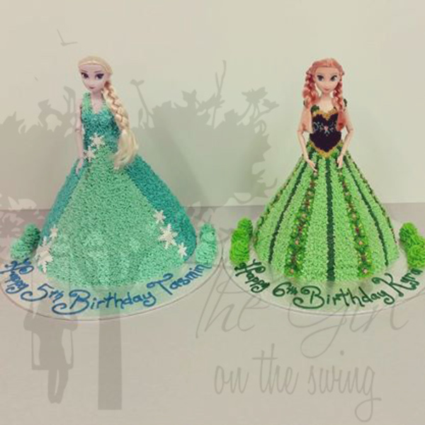 Anna and Elsa Seperate Cakes