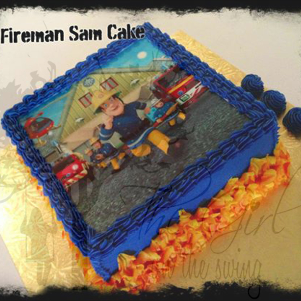 Fireman Sam Cake (with edible image)