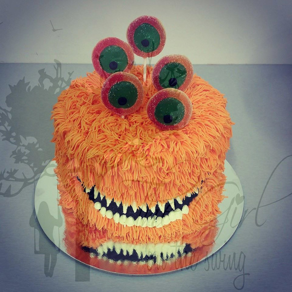 Hairy Monster with Lollipop Eyes