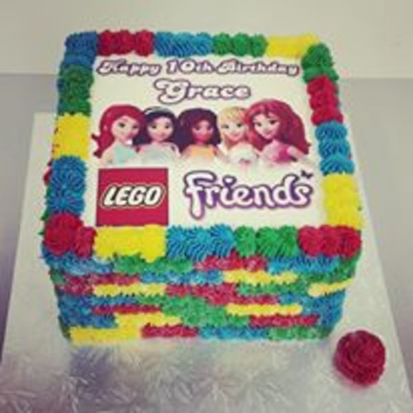 Lego Friends Edible Image cake