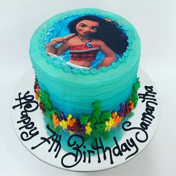 Moana themed Cake with Edible Image
