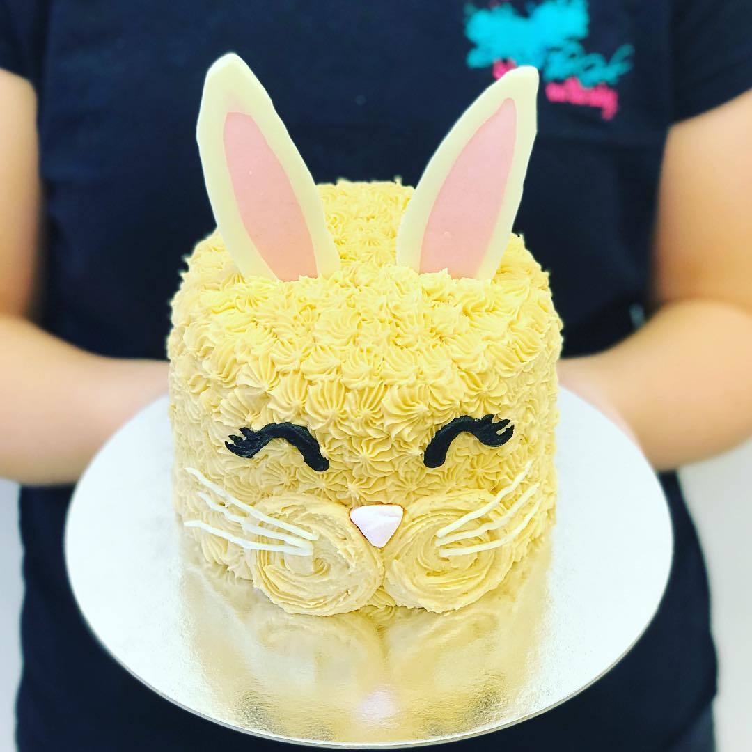 Bunny Face Cake - The Girl on the Swing