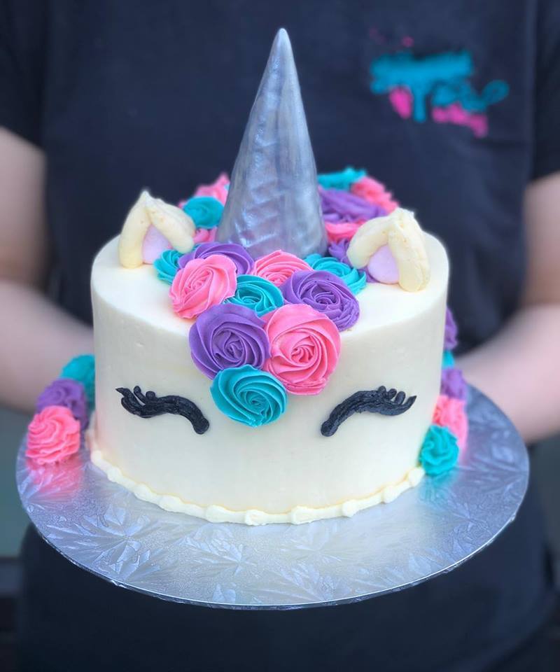 Cute Unicorn Cake Designs : Lilac Unicorn Cake for 5th Birthday