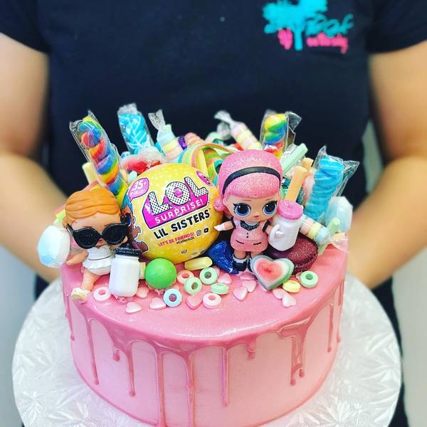 Pink Candy LOL Doll Cake