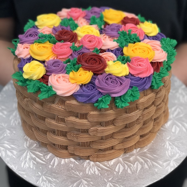 Basket of Roses Cake