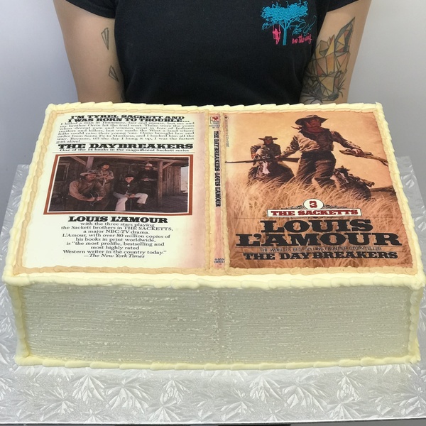 Book Cake with Edible Images 