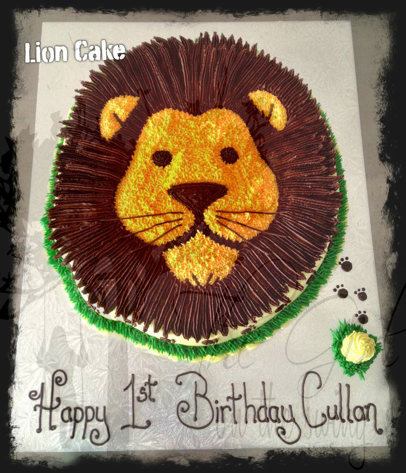 Lion Face Cake - The Girl on the Swing