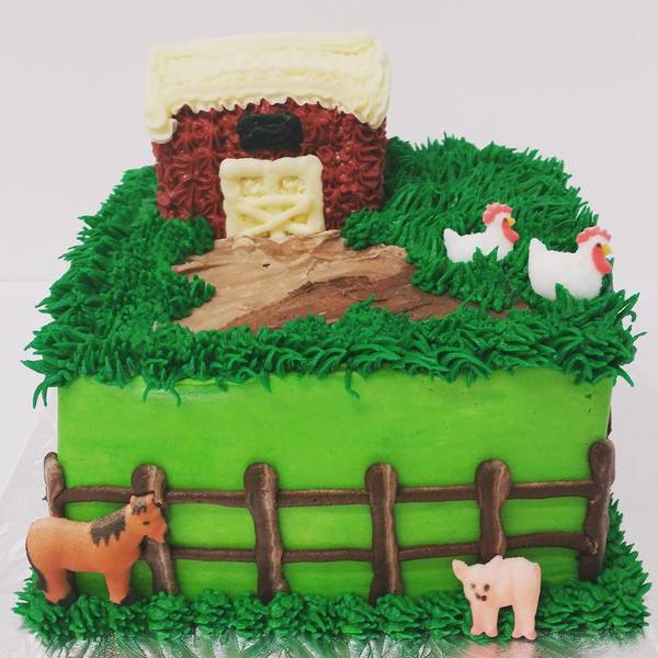 Little Square Farm Cake