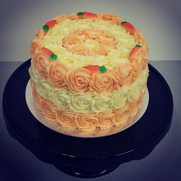 Orange and Cream Rose Cake