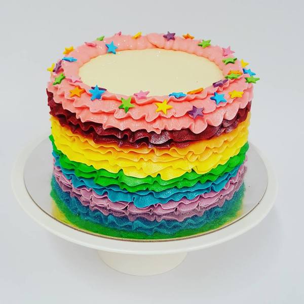 Rainbow Frills Cake
