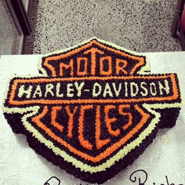Harley Davidson Logo Cake