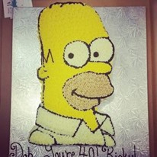 Homer Simpson Head Cake