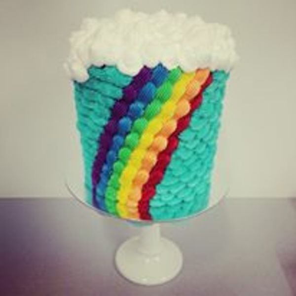 Tall Sky Rainbow Cake