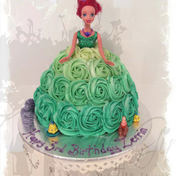 Ariel Ombre Roses Cake