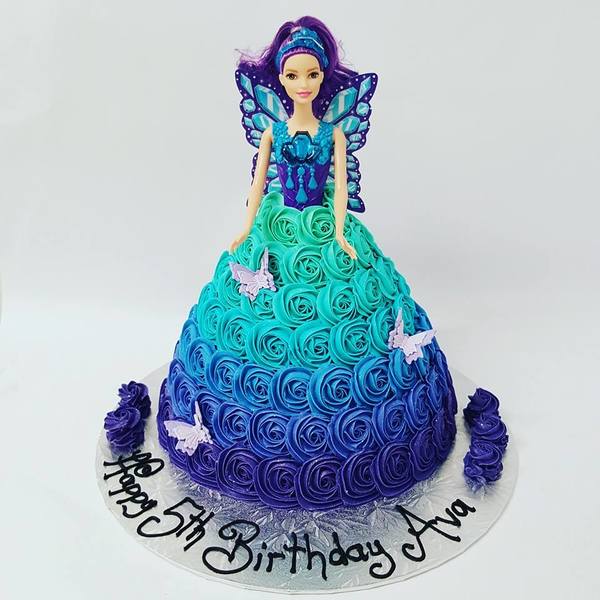 Purple to Blue Ombre Fairy Cake