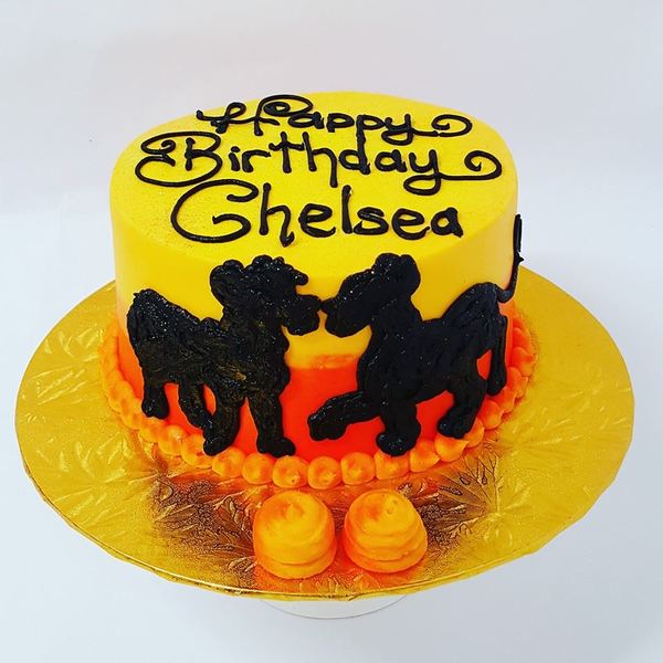 Lion King Silhouette Smooth Two Colour cake