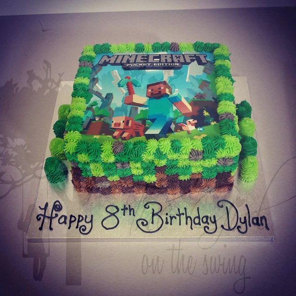 Minecraft Edible Image cake