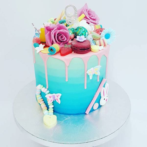Blue Ombre Overload with Rainbow Toppings