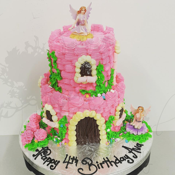 Pink Two Tier Fairy Castle