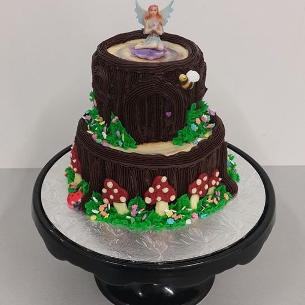 Two Tier Fairy Tree Cake