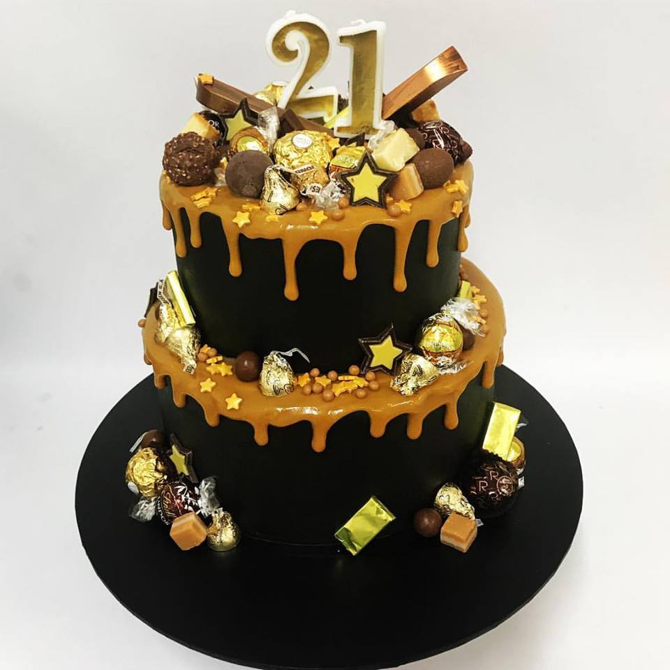 Two tier black and gold overload