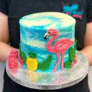 Flamingo Hawaiian Cake